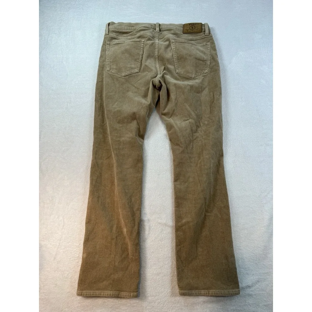 Polo Ralph Lauren Varick Slim Straight Corduroy Pants Lightly Used 33x30 Tan